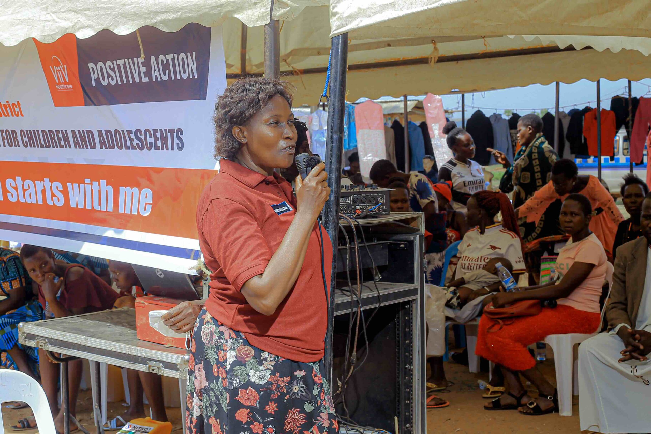 A speaker at a CAFU community gathering.
